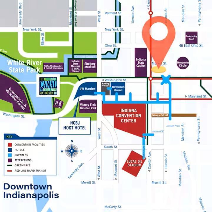 Free Parking! Downtown Lucas Oil- Conv Center Skywalk #4 Apartment Indianapolis